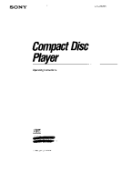 Sony CDP-C9ESD - Owners Manual